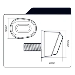 MC Blinklys sæt – Oxford DarkEye Flush Fit Micro Indicators EL352