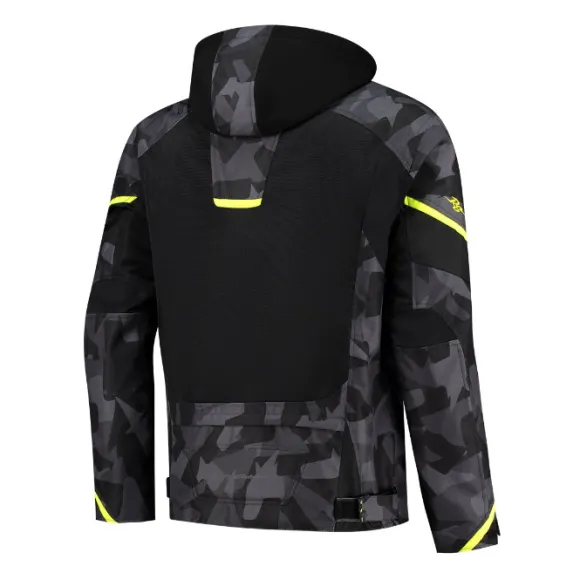 MC-Jakke – Rusty Stiches Carlo Sort/Camo/Fluo
