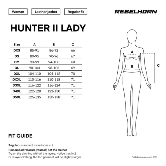 MC-Læderjakke – Rebelhorn Hunter 2 Damejakke Brun