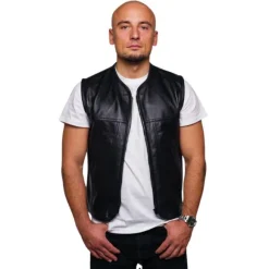 MC Lædervest – CungX Premium Club Vest Sort