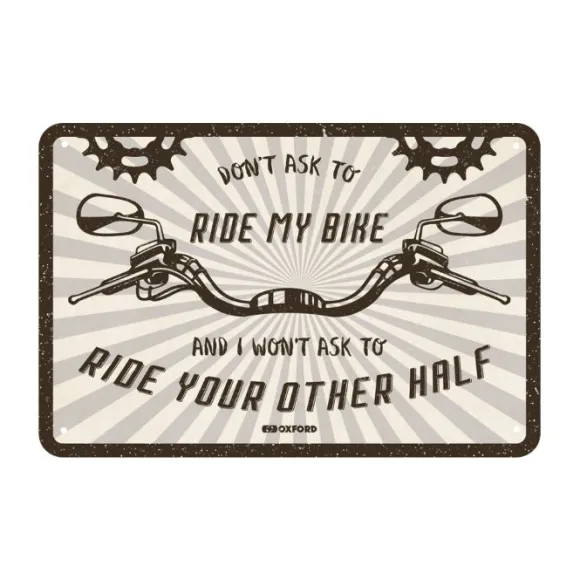 MC-Skilte – Oxford Garageskilt – Don’t Ask To Ride My Bike OX372